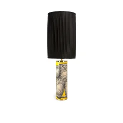 Base Lampada Cilindro Civette Giallo - Fornasetti