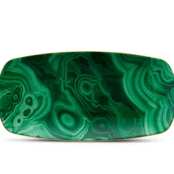Malachite Rectangular Tray - L'Objet