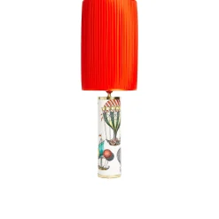 Paralume Cilindrico Plissé Rosso - Fornasetti