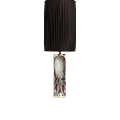 Paralume Cilindro Plissé Nero/Giallo - Fornasetti