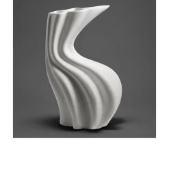 Vaso Sinuo Bianco Lucido - Niccolò Poggi Firenze