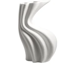 Vaso Sinuo Bianco Lucido - Niccolò Poggi Firenze