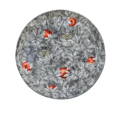 Vassoio Foglie e Civette Diametro 60 cm Exclusive CM70 - Fornasetti